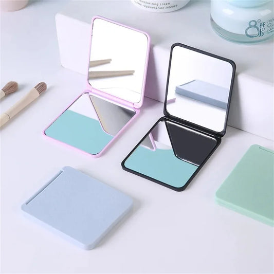 Foldable Double-Sided Makeup Mirror – Portable Pocket & Desktop Mirror for Travel, Dorm Room & Home Decor Gift