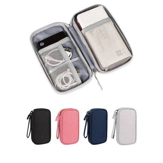 Portable Waterproof Cable Organizer Bag — Oxford Cloth Storage Case for Power Banks, Earphones & Digital Cables