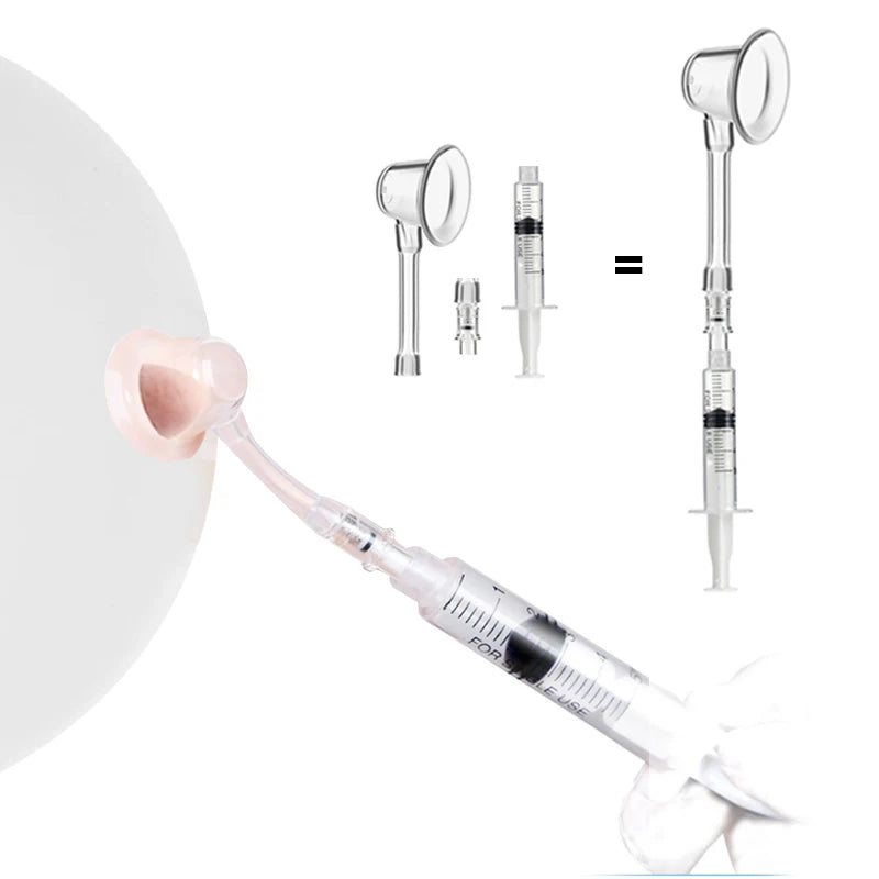 Nipple Aspirator Puller Kit - Suction Corrector for Flat and Inverted Nipples with Clips