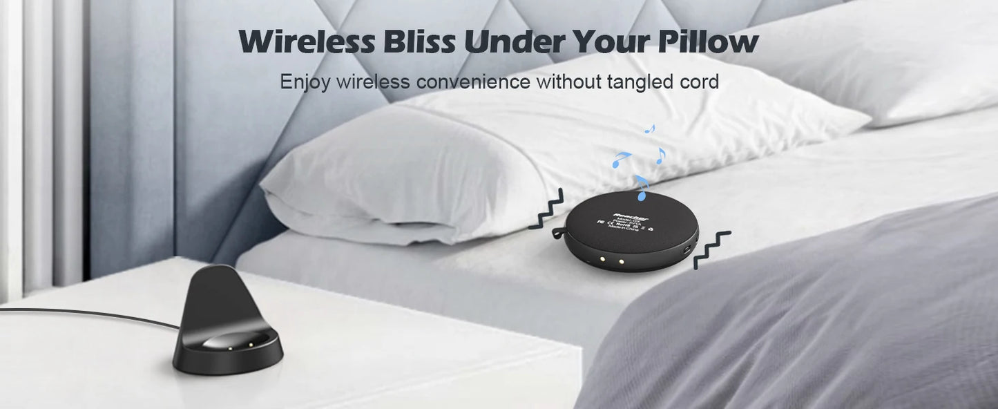 Awakening Vibrating Alarm Clock – Loud Bed Shaker for Heavy Sleepers & Hearing Impaired, Wireless Magnetic Charging
