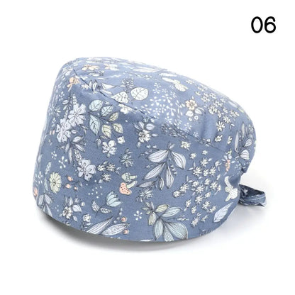 Adjustable Surgical Scrub Cap with Buttons – Ponytail Bouffant Nursing Turban Hat for Women & Men