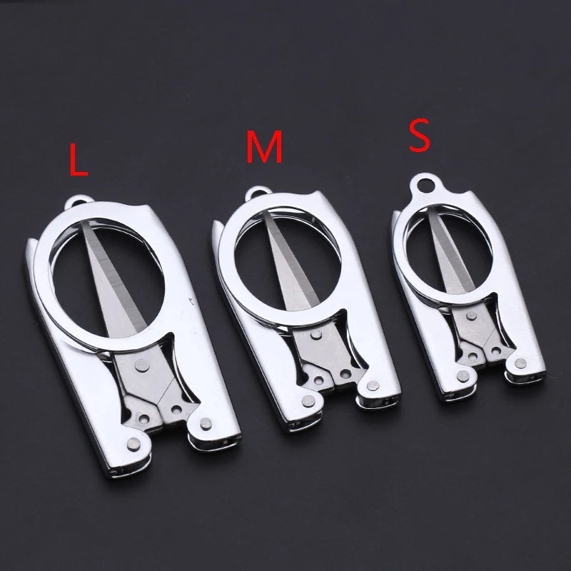 Folding Travel Scissors - Mini Portable Embroidery & Craft Scissors for Sewing, Thread & Tailoring