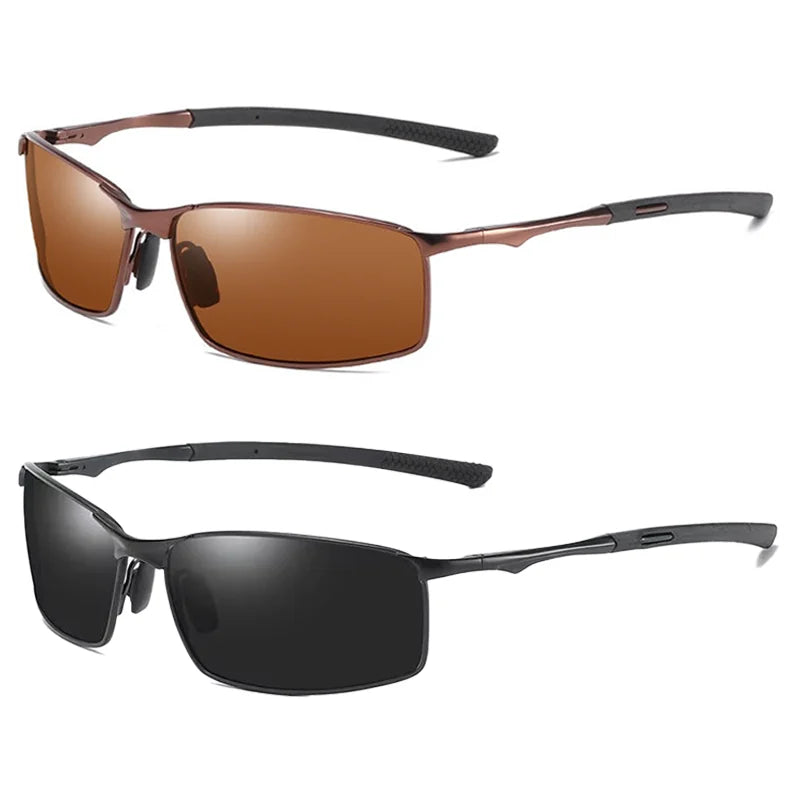 Aoron Polarized Sunglasses — Unisex Driving Mirror Sun Glasses with Metal Frame & UV400