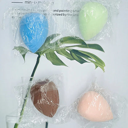 Women's Cosmetic Powder Puff — Water Drop Shaped Makeup Sponge for Smooth Foundation Blending & Beauty Application