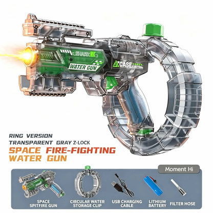 Electric Water Gun Toy - Automatic Sensor Light Recoil Simulation Outdoor Beach Toy for Kids