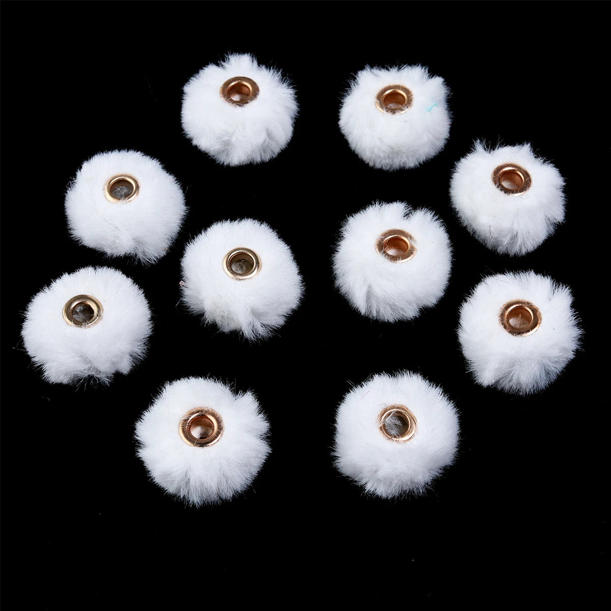 10pcs Plush Fur Ball Beads – Multicolor Pompom Spacer Beads for DIY Jewelry, Earrings & Bracelets