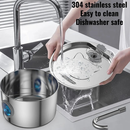 Automatic Cat Water Fountain - Stainless Steel Dog & Cat Water Dispenser with Filter