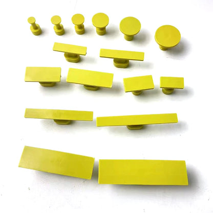 16Pcs Paintless Dent Removal Pulling Tabs Kit - Car Body Repair Tool Set for T Slide Hammer Auto Dent Repair