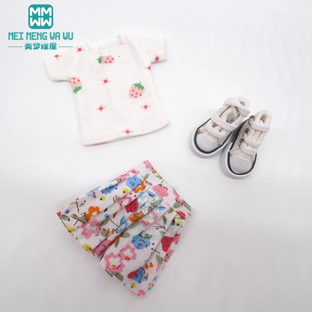 Blythe Doll Accessories Set – Fashion Sweatshirt, Shoe Covers & Sneakers for Blythe & Azone Dolls, Christmas Gift