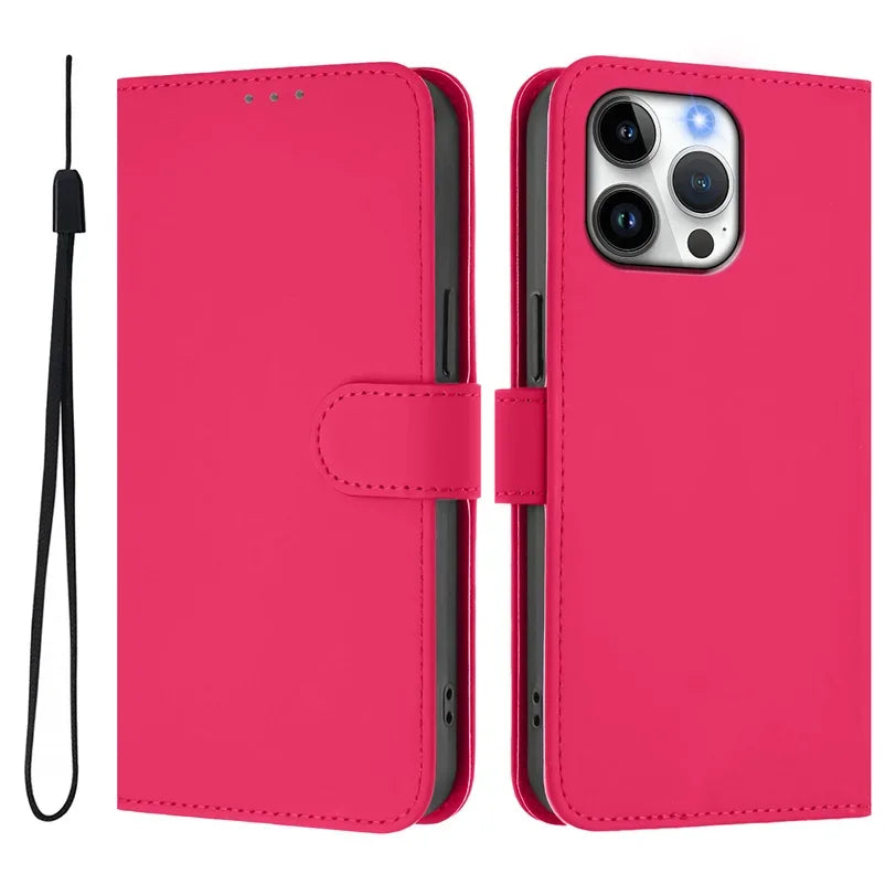iPhone 16 Series Wallet Leather Flip Case – Protective Cover for 16, 16 Pro, 16 Pro Max & 16 Plus