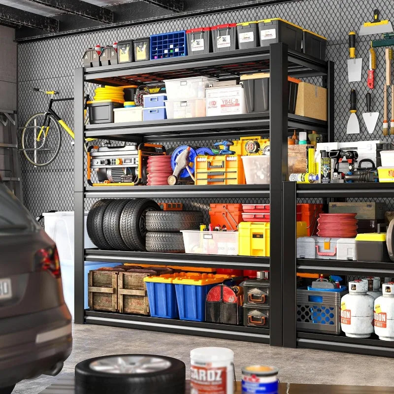 Heavy Duty Garage Shelving 3000LBS – Adjustable Industrial Metal Storage Shelves Unit