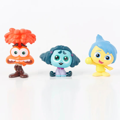 Inside Out 2 Mini Action Figures - 9-Piece Cartoon Character Model Doll Set for Fans & Gifts