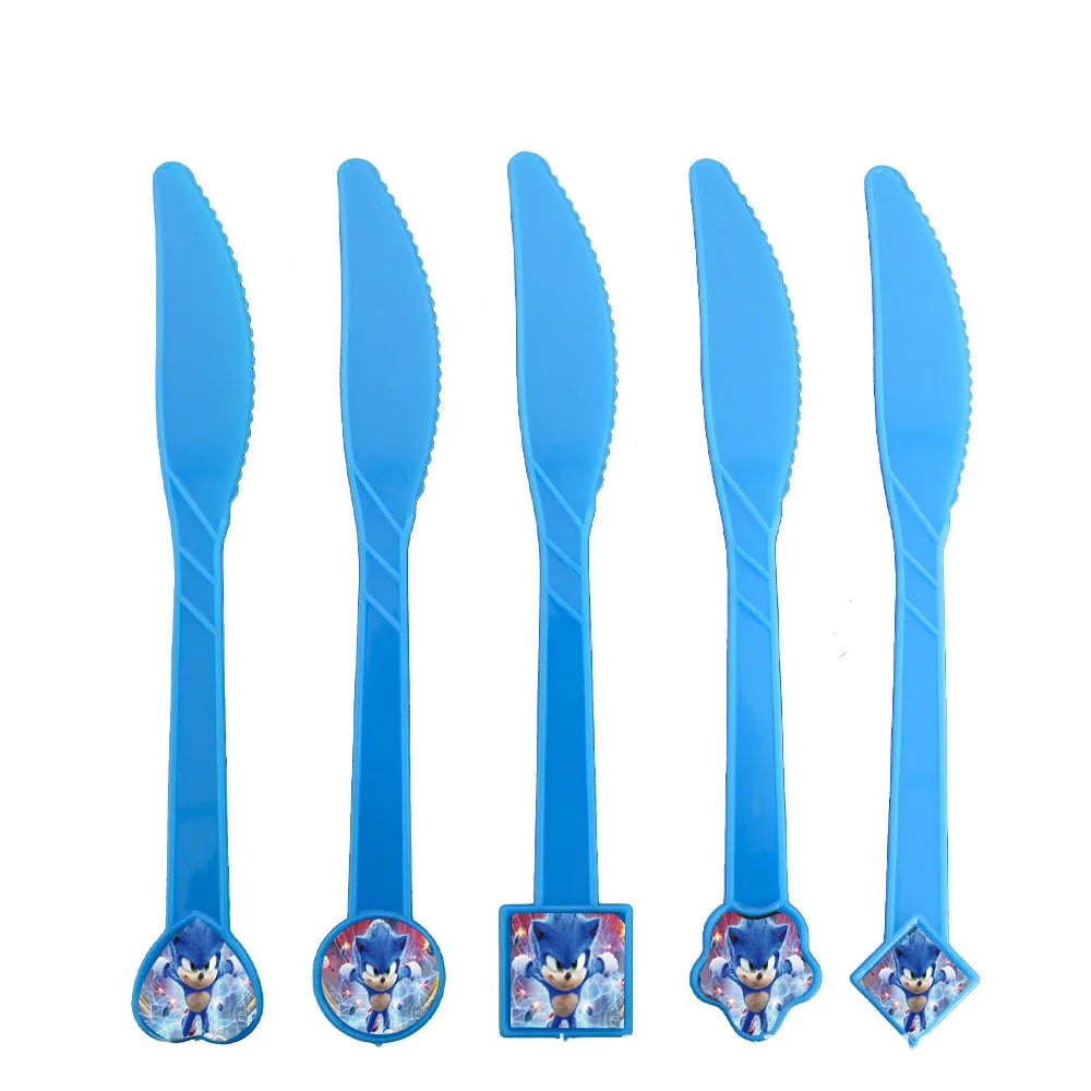 Sonic Birthday Party Decoration Set – Hedgehog Theme Tableware & Supplies with Plates, Cups, Napkins, Tablecloth & Party Accessories for Kids Party Gifts