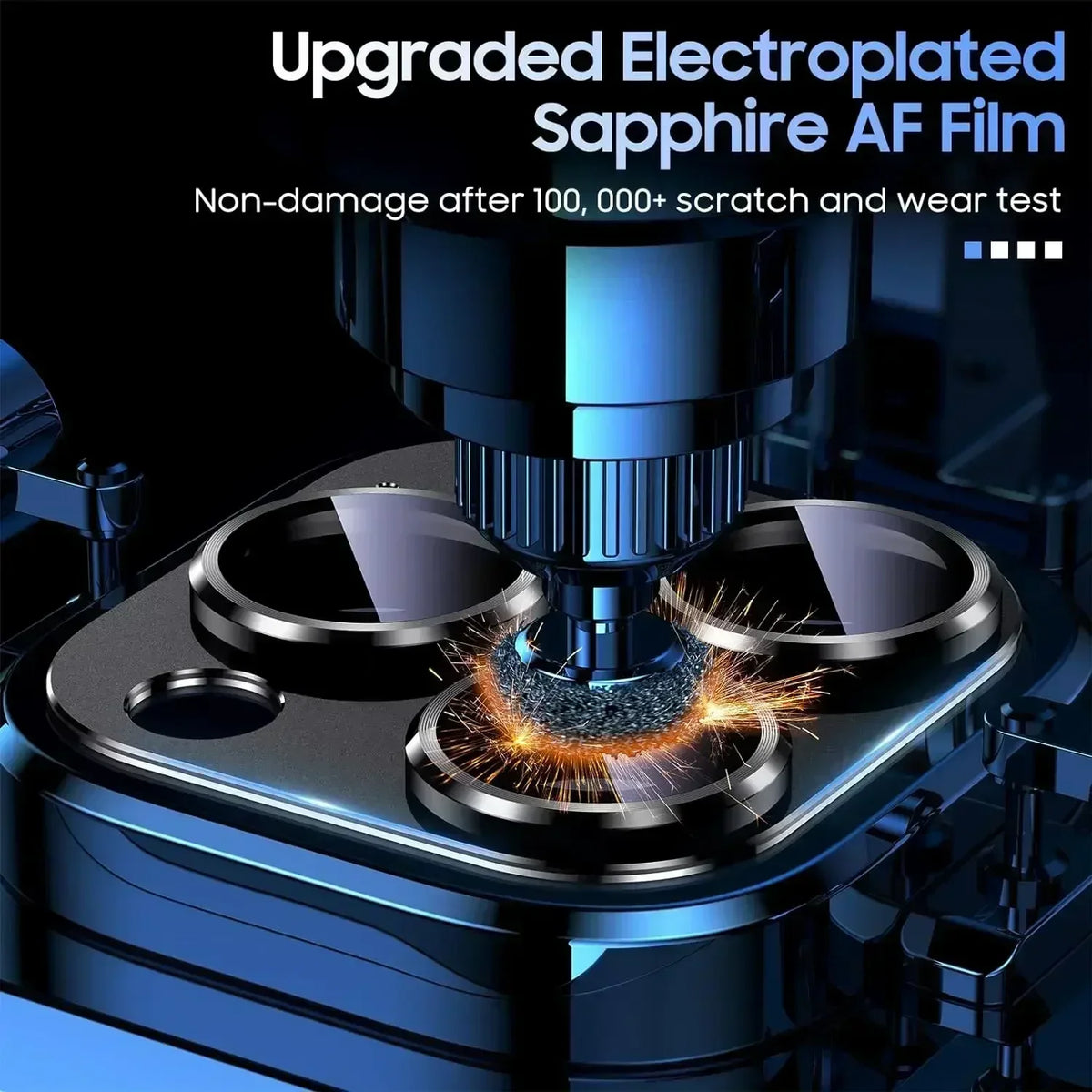 Titanium Black Camera Lens Protector - Metal Glass Cover for iPhone 13 to 15 Pro Max