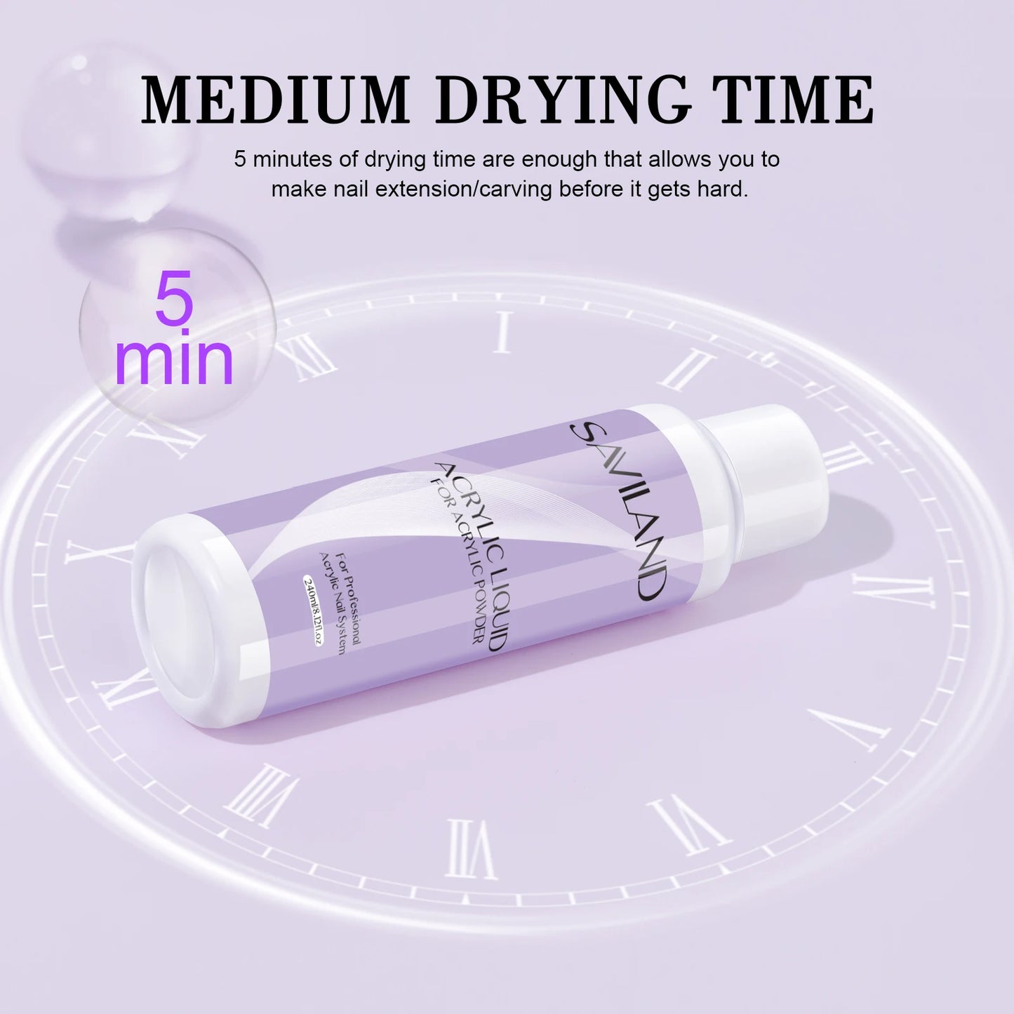 Saviland Acrylic Nail Monomer Liquid 60–500ml – Professional Large Capacity Nail Liquid for DIY Crystal Nail Art Extension System