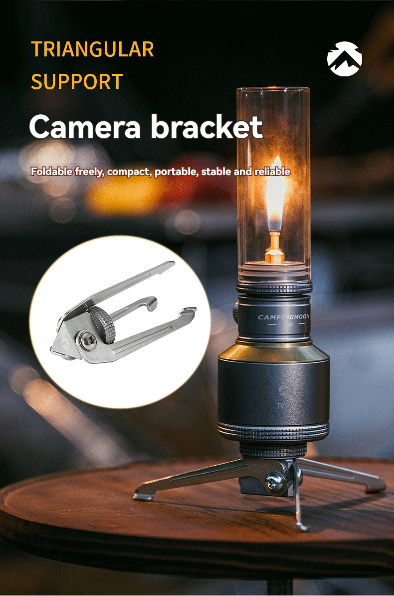 CAMPINGMOON TC-ST Stainless Steel Camera & Light Stand – Foldable Aluminum Tripod for Camping