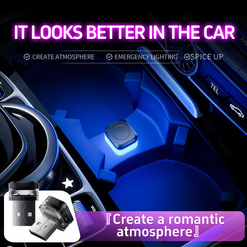 Mini USB LED Atmosphere Light - Smart Car Interior Lighting, Laptop Keyboard Night Decoration Light, DC 5V