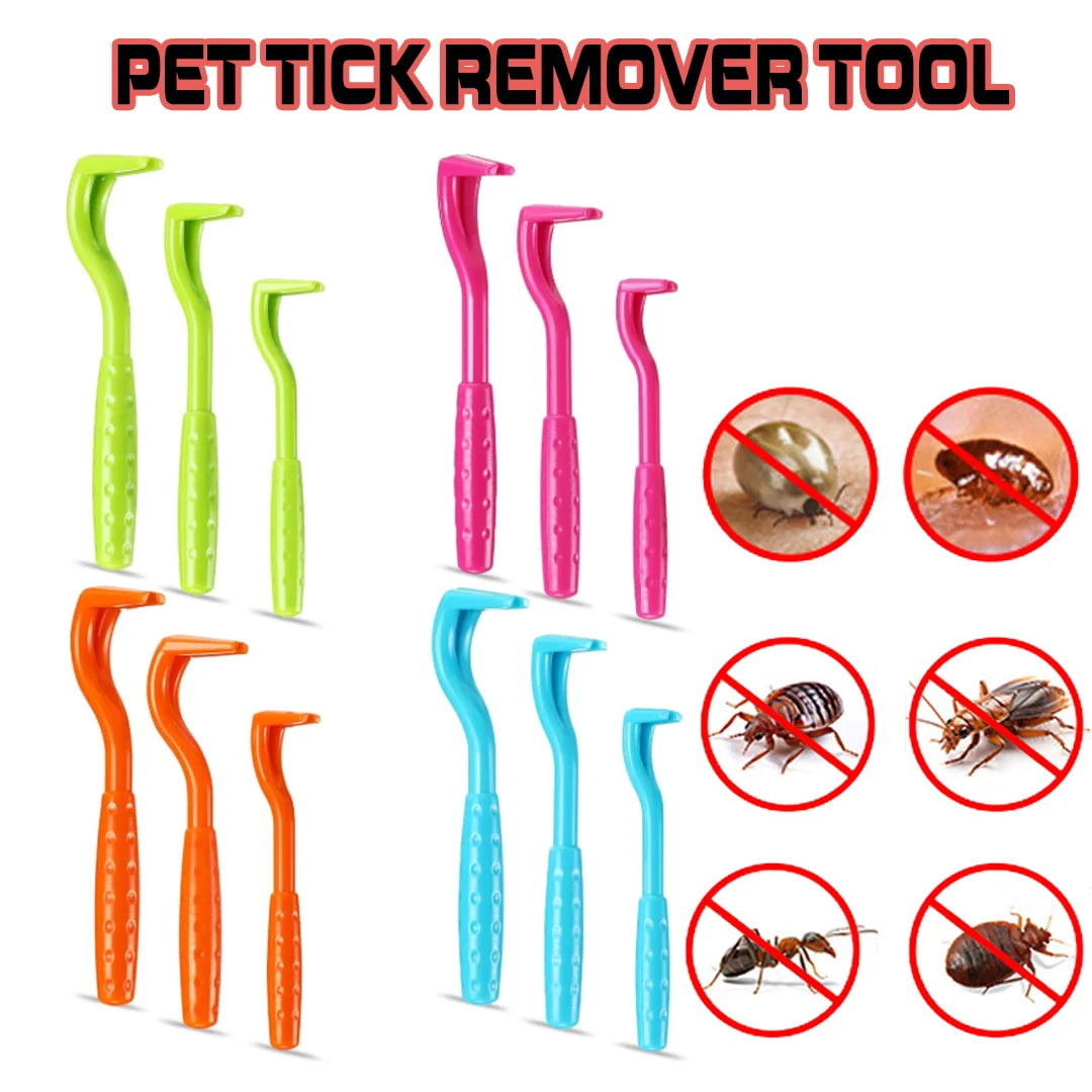 3PCS Pet Flea & Tick Remover Tool Set – Stainless Steel Lice, Worm & Insect Clamps for Cats & Dogs Grooming Care