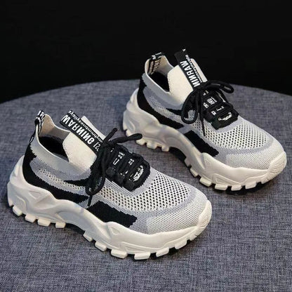 2023 Women's Green Platform Sneakers – Casual Chunky Trainers for Ladies