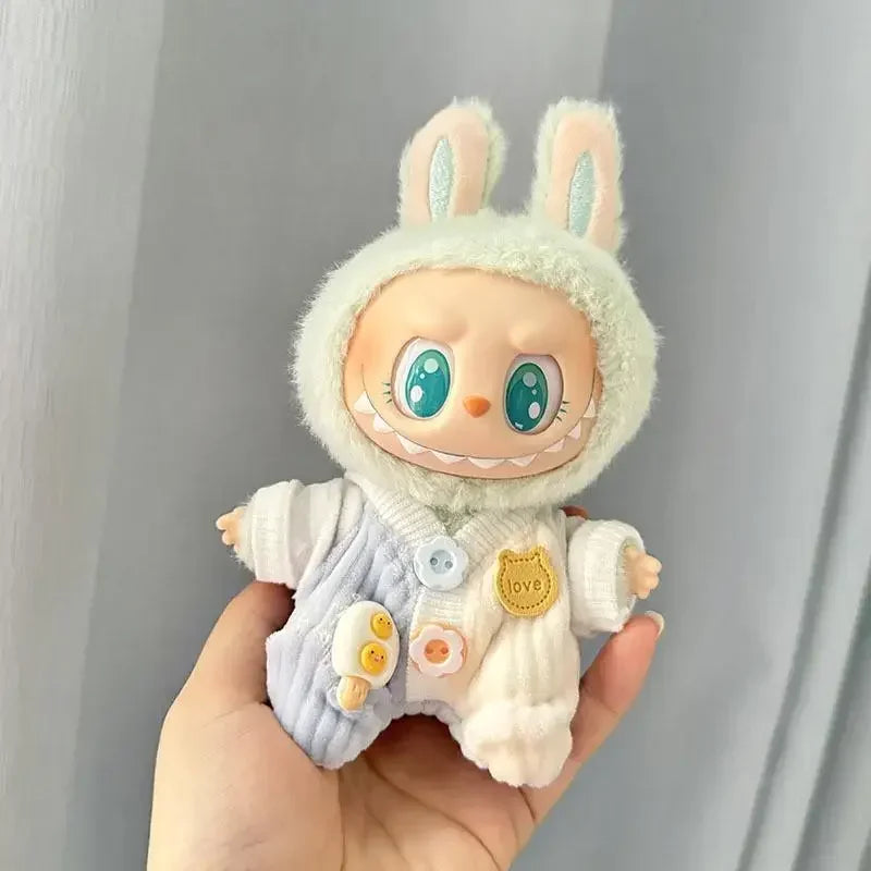 Mini Plush Doll Clothes Set – Kpop EXO Labubu V1 V2 Idol Doll Pit Strip Climbing Suit & Accessories, Clothing Gift