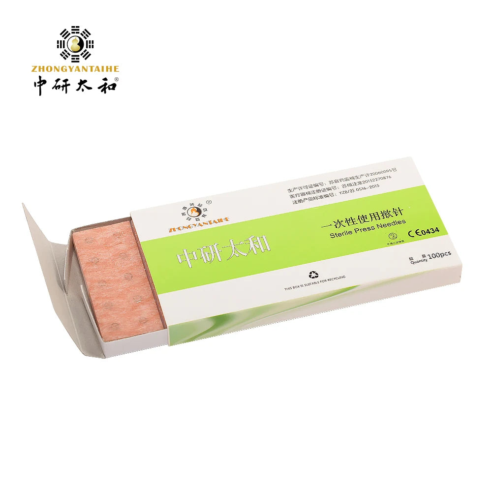 Zhongyan Taihe Disposable Sterile Ear Acupuncture Stickers – Press Needle Therapy for Ear Skin Massage & Relaxation Instrument Set