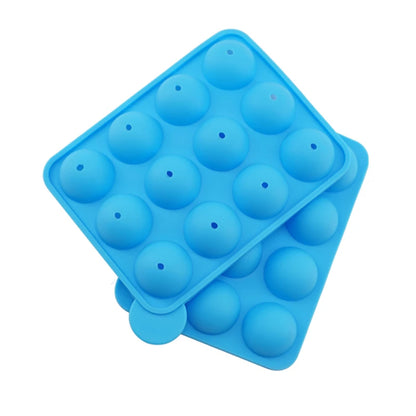 12-Hole Silicone Cake Pop Mold : Ball Shaped Die for Lollipop Candy Chocolate - Kitchen Baking Ice Tray Tool Accessories