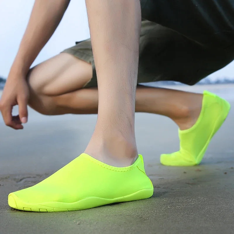 Solid Color Unisex Quick-Drying Aqua Sneakers - Children’s Swimming & Beach Water Shoes, Barefoot Shoes for Women
