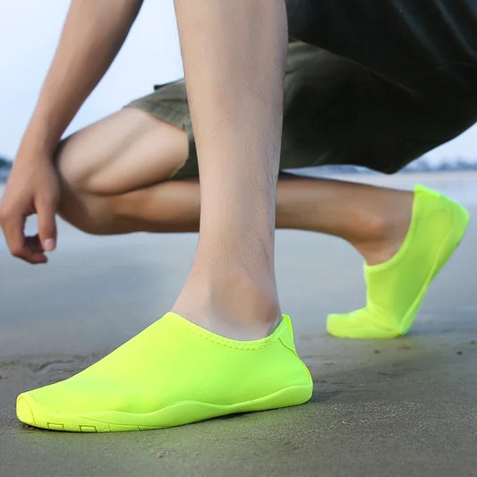 Solid Color Unisex Quick-Drying Aqua Sneakers - Children’s Swimming & Beach Water Shoes, Barefoot Shoes for Women