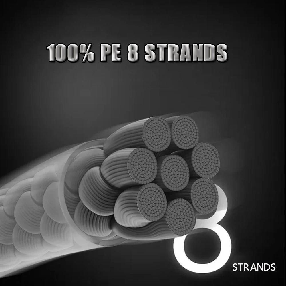 JOF 8 Strand Braided Fishing Line - 3000M Super Strong PE Abrasion Resistant Anti-Bite Line for Freshwater Fishing