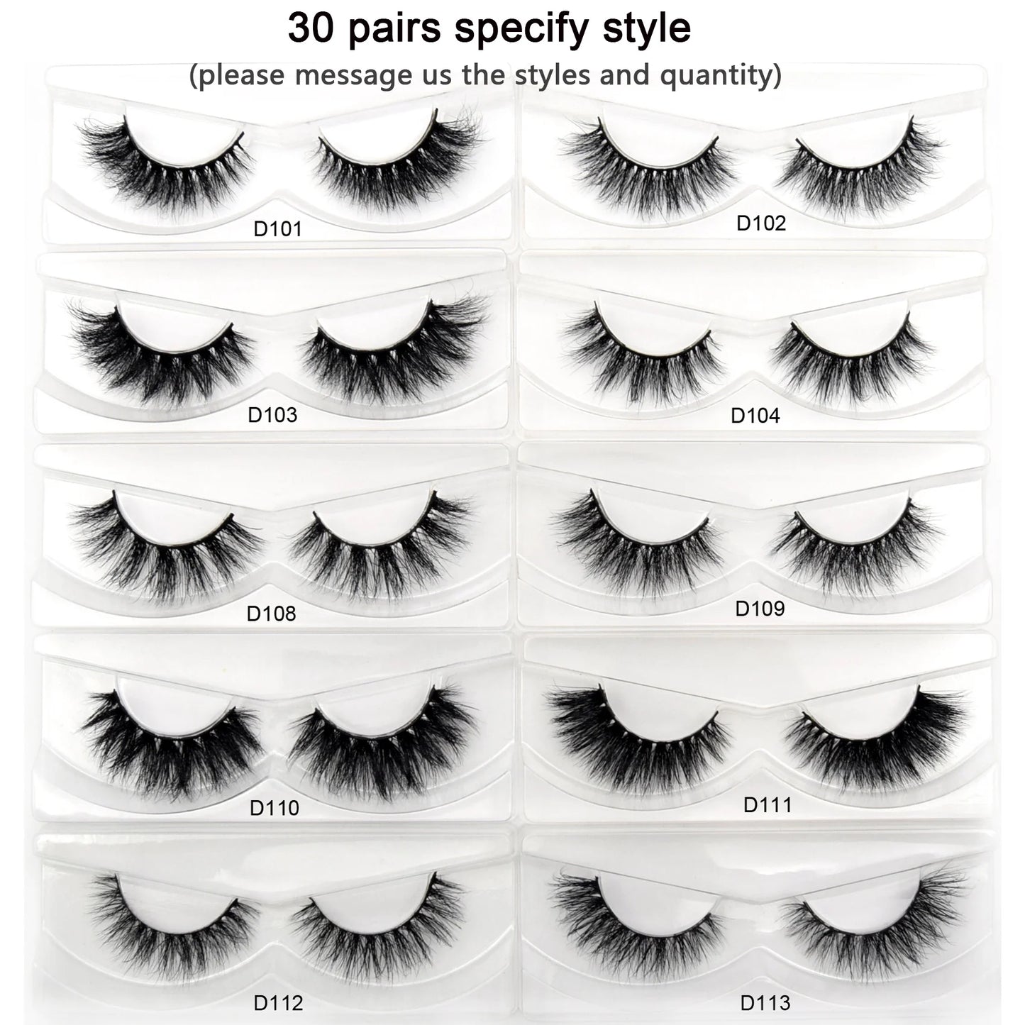 Visofree 3D Mink Eyelashes – 30/40/100 Pairs Handmade Full Strip Lashes with Tray, Cruelty-Free False Lashes for Makeup