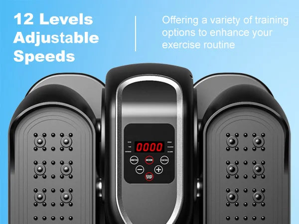 Under Desk Elliptical Machine – Leg Exerciser with Remote Control & 12 Speeds, Quiet Elliptical Trainer