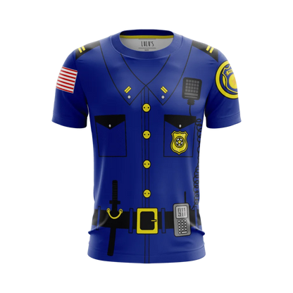 Anime Cowboy Sheriff Cosplay Costume - Space Police Uniform Soft Body-Shaping Suit up to 6XL