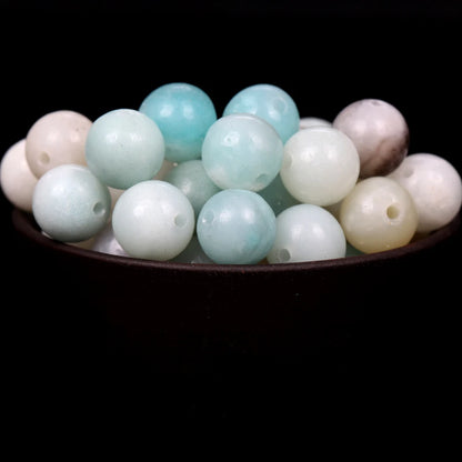 Natural Gemstone Spacer Beads - Tiger Eye, Amazonite, Lava, Turquoise & Agate Loose Beads for DIY Jewelry Bracelets