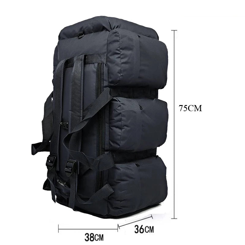 100L Large Travel & Camping Backpack — Men’s Outdoor Hiking, Trekking, Tactical Duffel & Weekend Carry-On Luggage