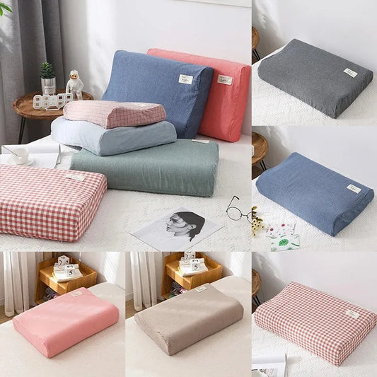 30x50cm Cotton Latex Pillowcase – Washable Memory Foam Pillow Cover for Bedroom