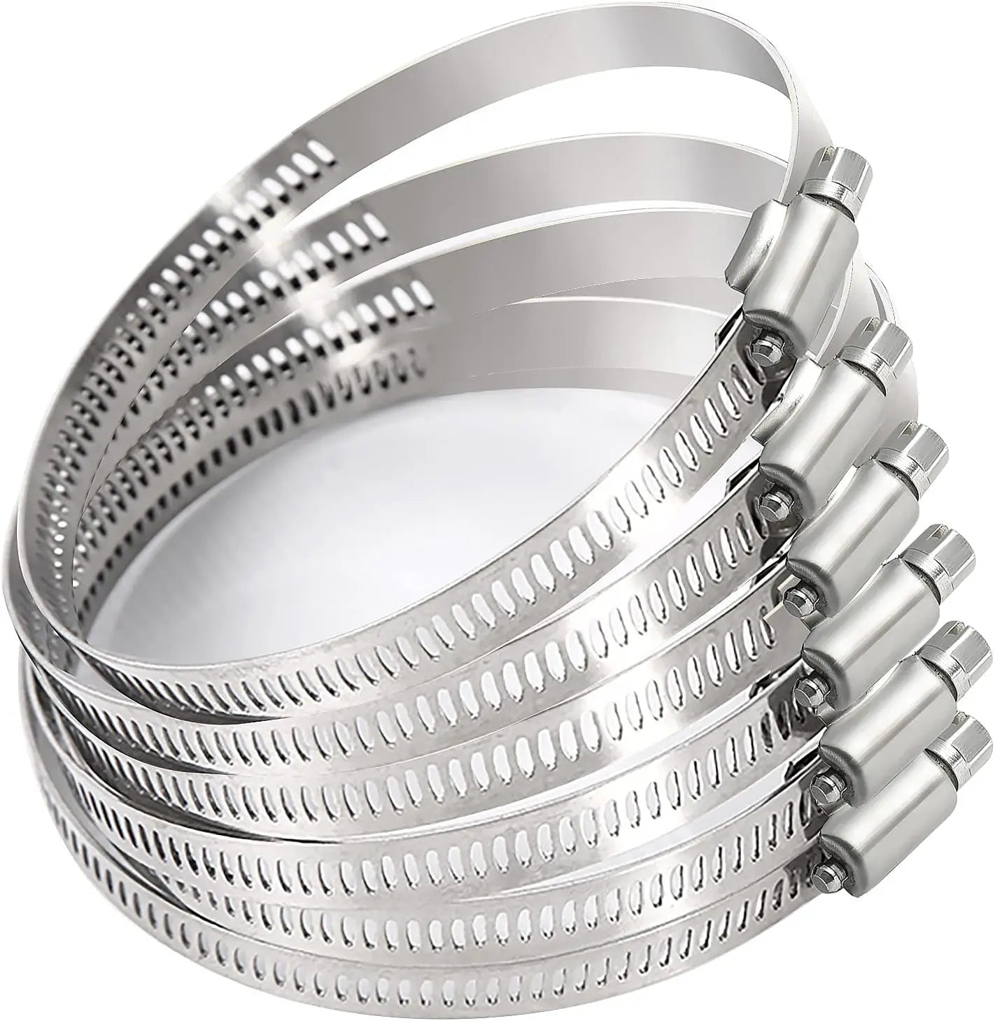 Adjustable 6mm-1400mm Hose Clamp — 304 Stainless Steel Fuel Line, Dryer Vent, Air Duct & Automotive Pipe Clip