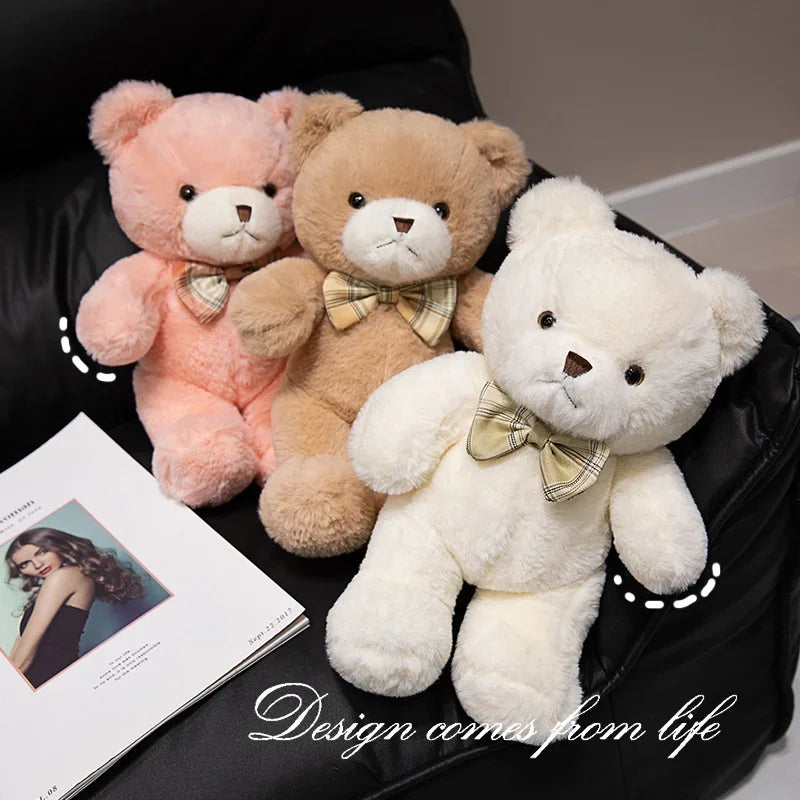 Cute Teddy Bear Plush Toy - Soft Stuffed Animal Doll for Kids, Valentine’s Day Gift & Home Decor