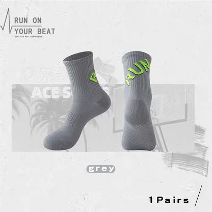 Running Compression Socks – Short Tube Athletic Sports Socks for Men & Women, Anti-Slip Cushion Marathon, Fitness & Basketball Performance Socks