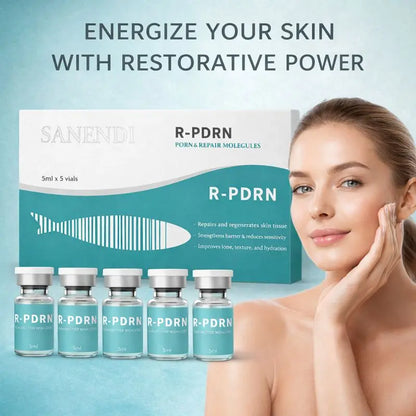 PDRN Salmon DNA Facial Serum - Skin Booster Ampoule & Beauty Salon Care Kit for Glowing Skin