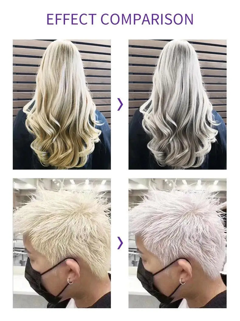 300ml Purple Color Fixing Shampoo – Long-Lasting Hair Dye, Gray Coverage, Fade Yellow After Bleach, Non-Irritating Hair Care