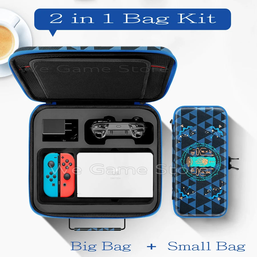 High-Quality Travel Carrying Case for Nintendo Switch OLED Console: Portable Storage Messenger Bag with Hard Shell - Perfect for Gaming Accessories On-the-Go!