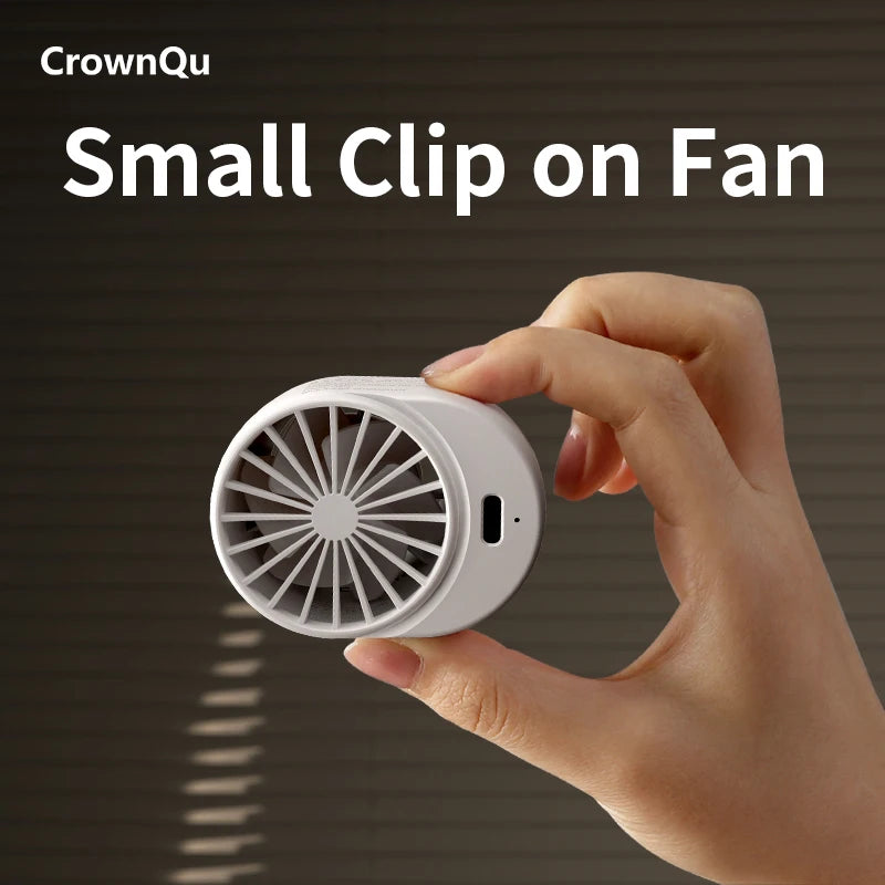 Portable Waist Clip Fan Rechargeable 360° Adjustable Turbo Neck Fan 3-Speed Strong Wind Outdoor Sports & Work Cooling Fan