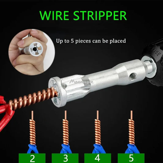 Automatic Wire Stripper and Twisted Wire Tool - Electrician's Multi-tool for Cable Peeling, Twisting, and Connector Work - Essential Hand Tool