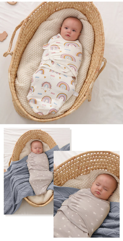 100% Cotton Newborn Swaddle Sleep Sack – Thick Infant Baby Wrap Cocoon Diaper Bag (INSULAR Summer)