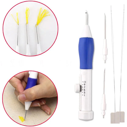 50-Color Embroidery Thread Kit with Punch Needle Set – 3 Needles, 2 Threaders for DIY Sewing & Stitching Crafts