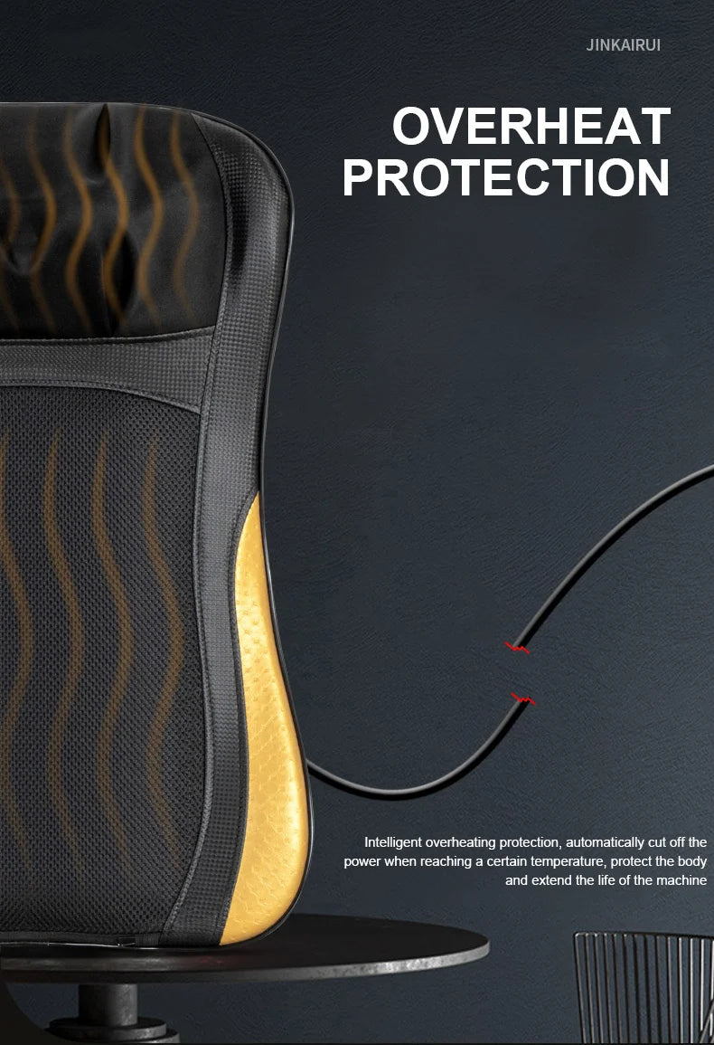 Multifunctional Electric Full Body Massage Cushion – Back, Waist, Neck & Shoulder Shiatsu Kneading Massager for Home Use