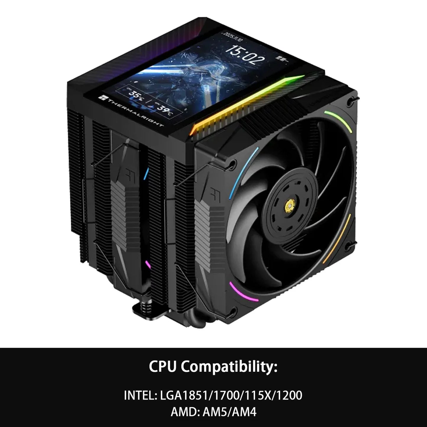 Thermalright Peerless Assassin 120 ARGB CPU Air Cooler – High Performance Dual Tower Cooler for Intel LGA1851/1700/1200/115X & AMD AM4/AM5 Black Edition