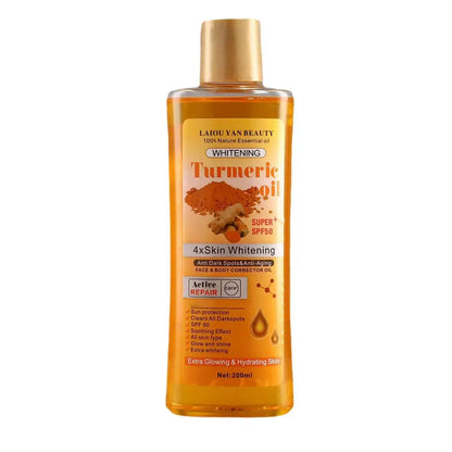 Turmeric Essential Oil 200ml – Moisturizing Body & Facial Massage Oil, Brightening & Smoothing Aromatherapy Skin Care