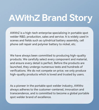 AWithZ Portable Handheld Spot Welder – DIY 90-Gear Adjustable Welding Machine for 18650 Lithium Batteries