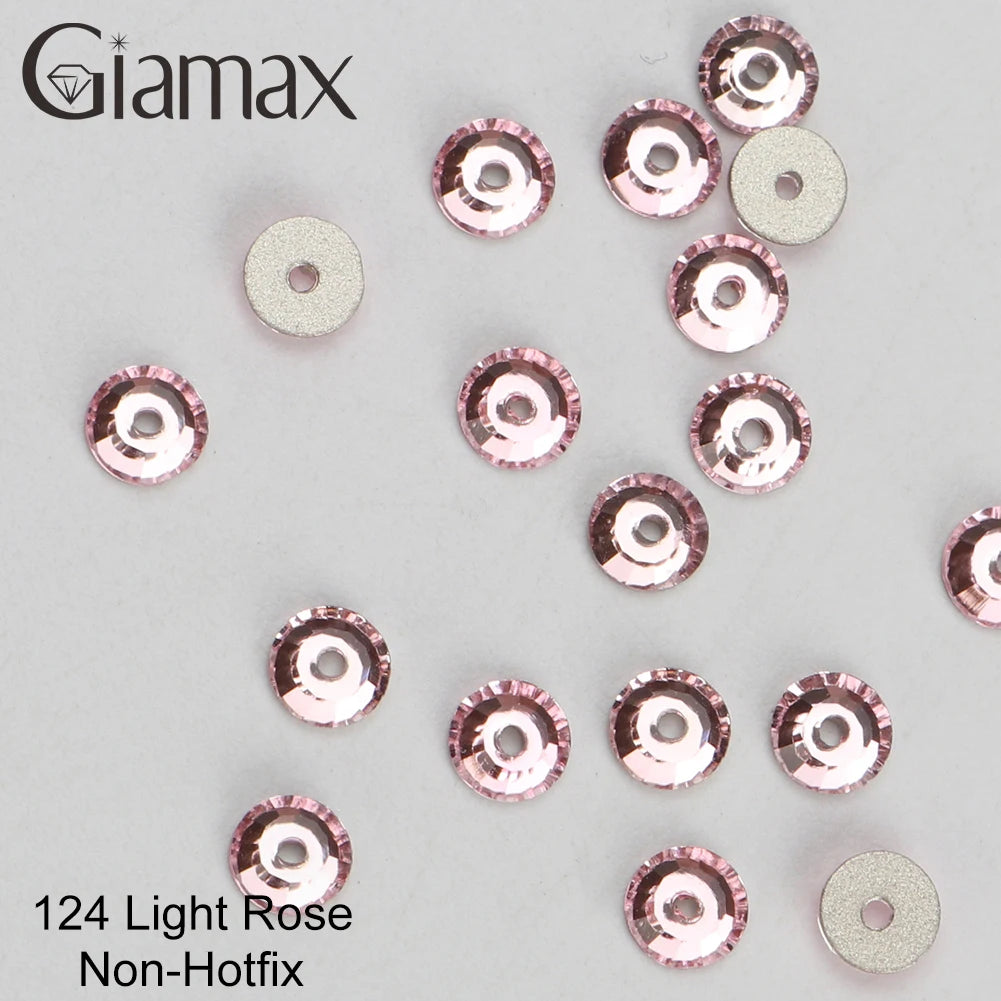 Giamax Purple Velvet Topaz Crystal Rhinestones - Flatback AB Sewing Stones for Garments, Clothes & Bags